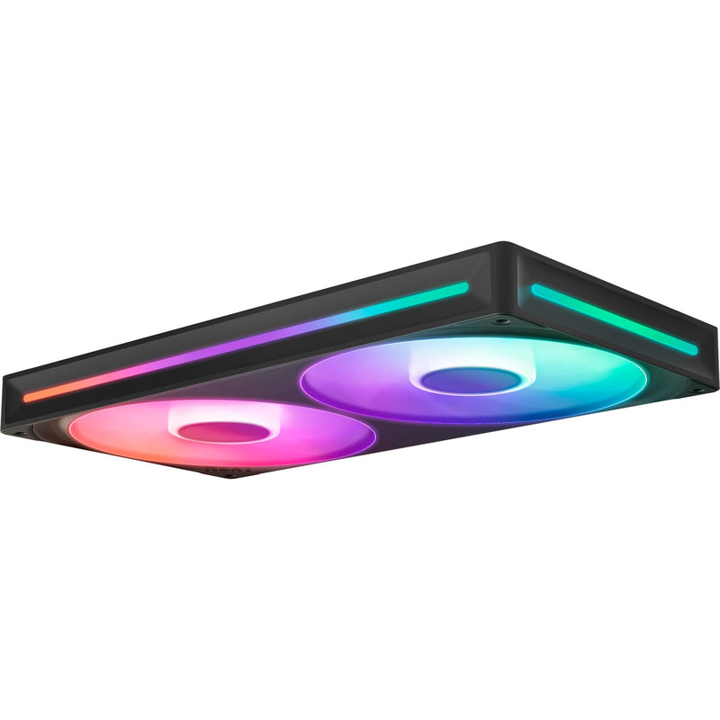 Afbeelding laden in galerijviewer, Nzxt f280 rgb core case fans (zwart, 2 stuks, 280 x 140 x 26 mm)
