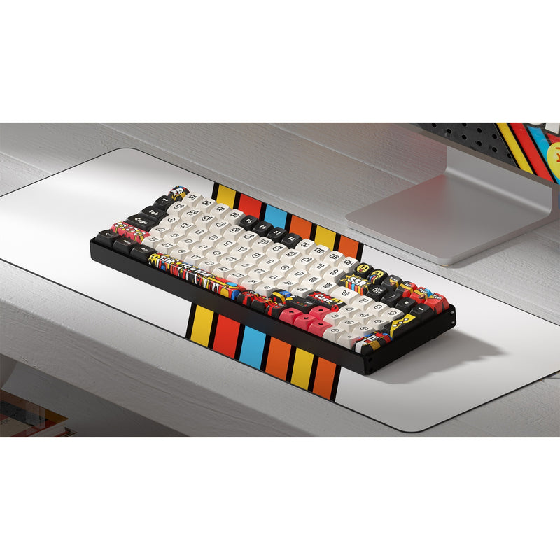 Afbeelding laden in galerijviewer, Iqunix f97 graffiti diary wireless mechanical keyboard (zwart, us lay-out (qwerty), cherry mx silent red, 96%, rgb leds, hot-swappable, pbt, 2.4ghz | bluetooth 5.1 | usb-c)

