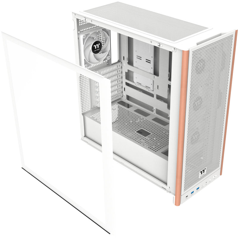 Afbeelding laden in galerijviewer, Thermaltake s370 ws snow midi tower behuizing (wit | 2x usb-a | 1x usb-c | tempered glass)
