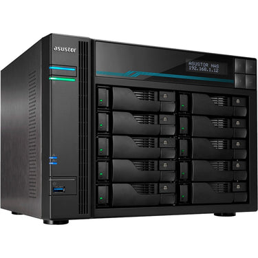 Asustor lockerstor 10 pro as7110t nas (zwart)