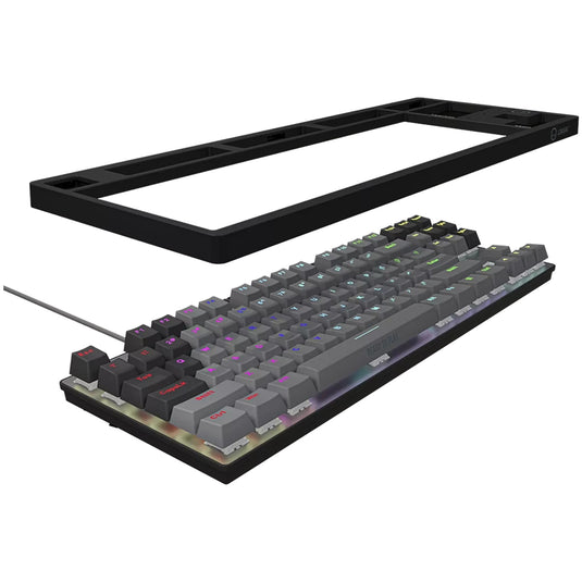Lorgar azar 514tkl rgb mechanisch gaming toetsenbord (zwart, us lay-out (qwerty), logar dream, 80% (tkl), rgb)