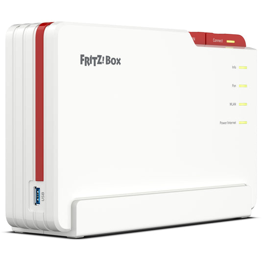Fritz! box 5690 pro edition international router (wit rood, mesh wi-fi)