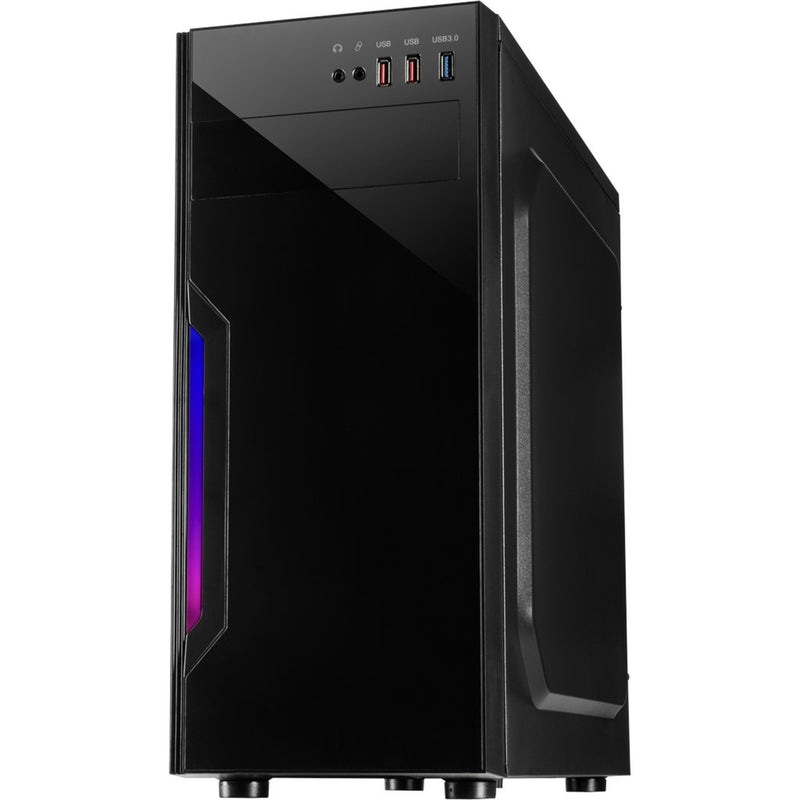Afbeelding laden in galerijviewer, Inter-tech b-42 rgb midi tower behuizing (zwart | 3x usb-a | rgb | window)
