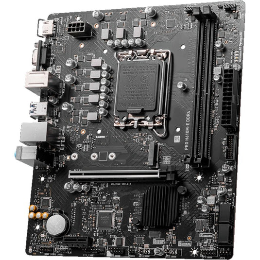 Msi pro h610m-e ddr4 socket 1700 moederbord (zwart, gb-lan, sound, µatx)