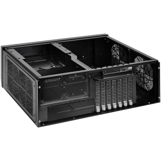 Silverstone sst-gd09b-c htpc behuizing (zwart | 1x usb-a | 1x usb-c)