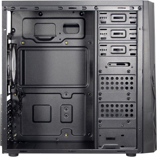 Inter-tech b-02 rgb midi tower behuizing (zwart | 3x usb-a | rgb | window)