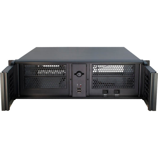 Inter-tech 3u-3098-s rack behuizing (zwart | 2x usb-a)