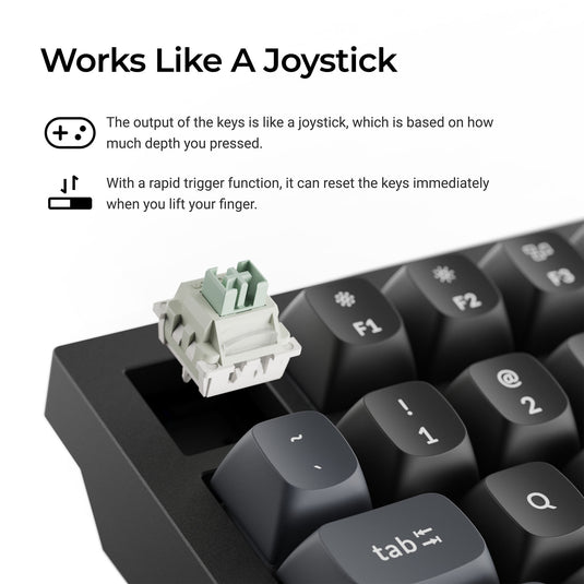 Keychron q6 he 8k magnetic switch keyboard (zwart, us lay-out (qwerty), ultra-fast lime, 100%, rgb, hot swap, 8k)