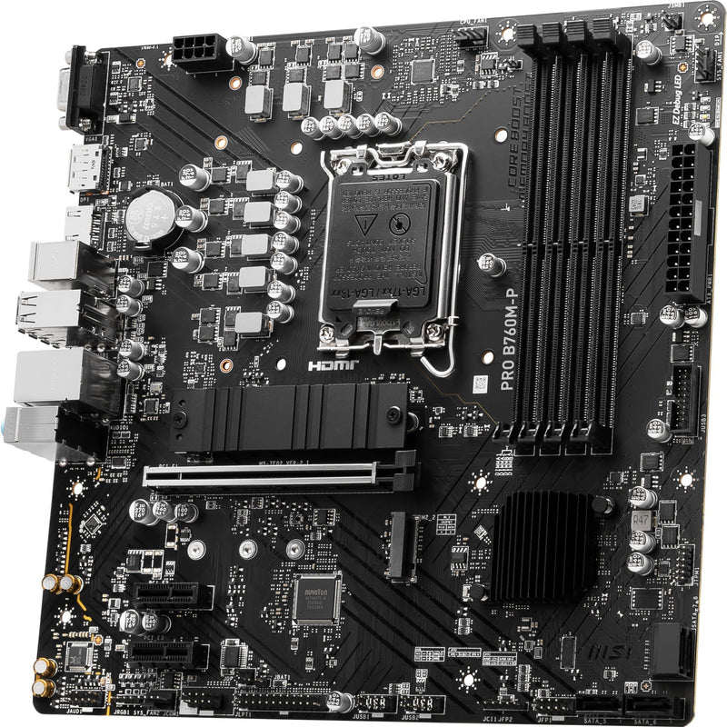 Afbeelding laden in galerijviewer, Msi pro b760m-p socket 1700 moederbord (zwart, raid, gb-lan, sound, µatx)
