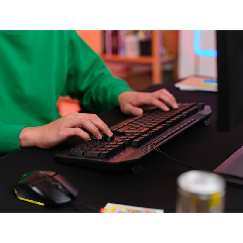 Afbeelding laden in galerijviewer, Trust gxt 836 evocx rgb gaming toetsenbord (zwart, us lay-out (qwerty), membraan, 100%, rgb)
