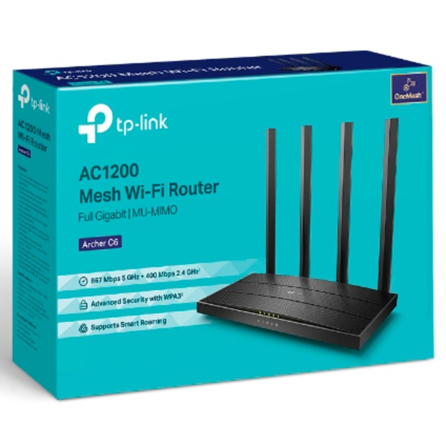 Afbeelding laden in galerijviewer, Tp-link archer c6 v4.0 router (zwart)
