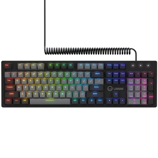 Lorgar azar 514, gaming toetsenbord (zwart, us lay-out, logar dream, rgb)