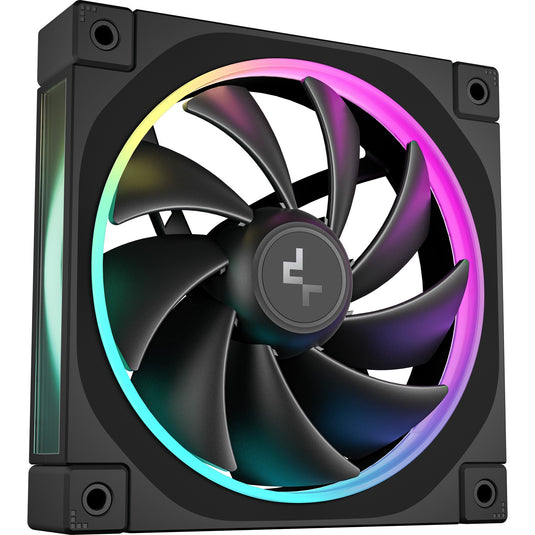 Deepcool fl12 rgb case fan (zwart, 120 x 120 x 25 mm, pwm)