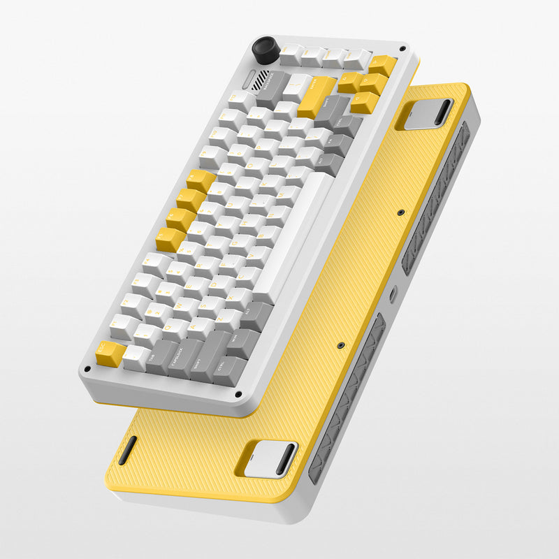 Afbeelding laden in galerijviewer, Ty iqunix zx75 gravi wave wireless mechanical keyboard (grijs, us lay-out (qwer), gateron red, 75%, rgb leds, hot-swappable, double-shot pbt, 2.4ghz | bluetooth 5.1 | usb-c)
