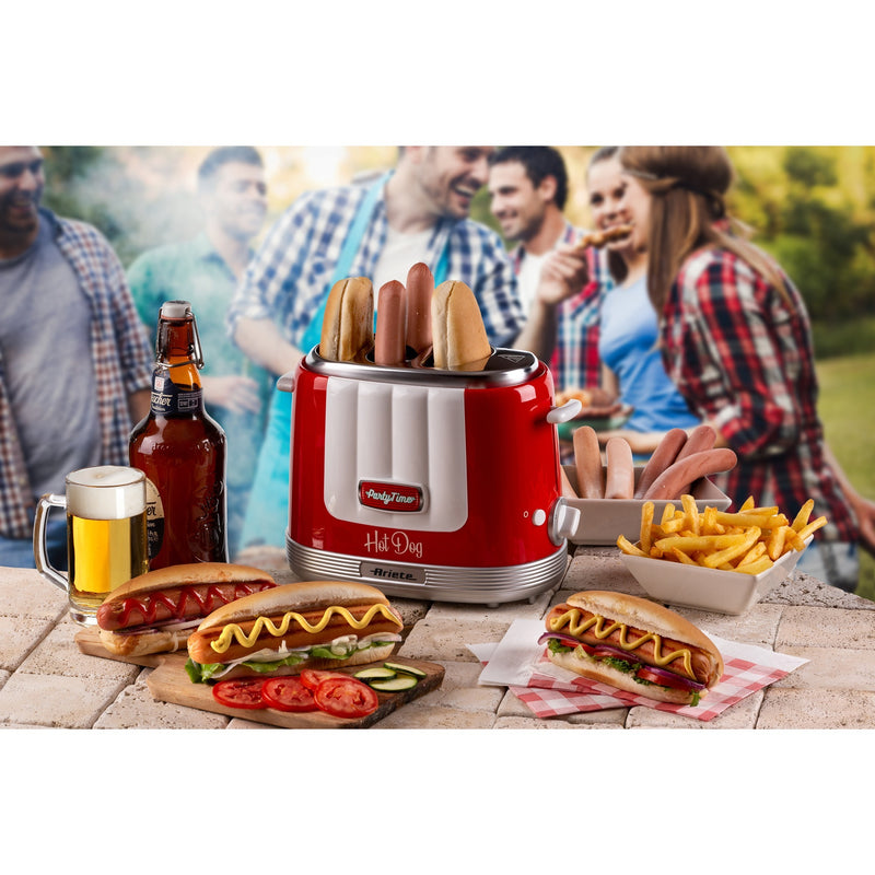 Afbeelding laden in galerijviewer, Ariete party time hotdogmaker 0206 00 hot dog maker (rood wit)
