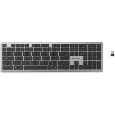 Kensington kb535 eq rechargeable multi-device keyboard (us-international lay-out (qwerty), scissor switches, 100%, usb, 2,4 ghz, bluetooth 5.4)