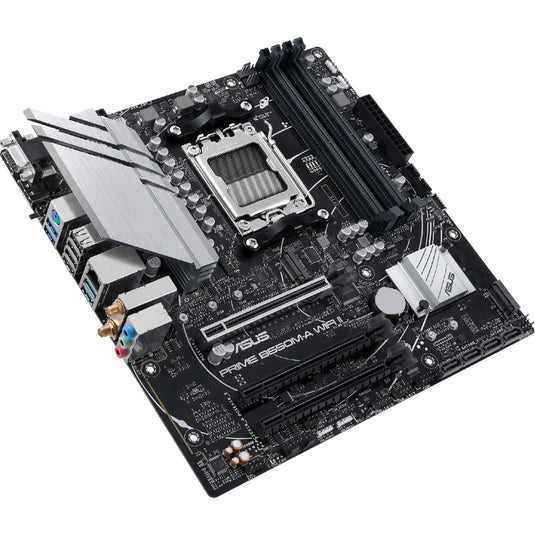 Asus prime b650m-a wifi ii socket am5 moederbord (zwart, raid, 2,5gb-lan, wlan, bt, sound, µatx)