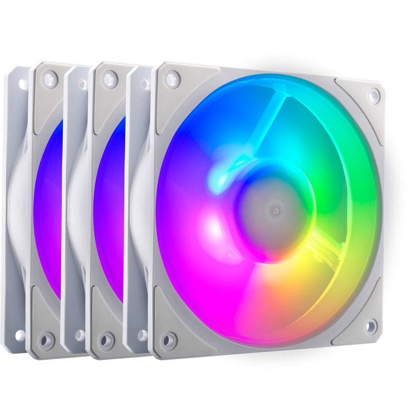 Afbeelding laden in galerijviewer, Cooler master mobius 120p argb 120x120x25 case fans (wit, 3 stuks, 120 x 120 x 25 mm, pwm)
