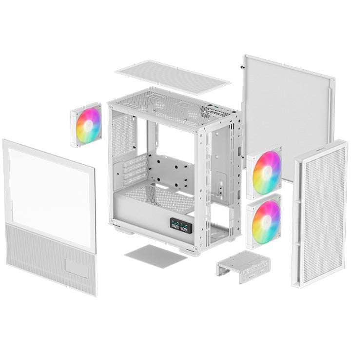 Afbeelding laden in galerijviewer, Deepcool ch360 digital mini tower behuizing (wit | 1x usb-a | 1x usb-c | rgb | tempered glass)

