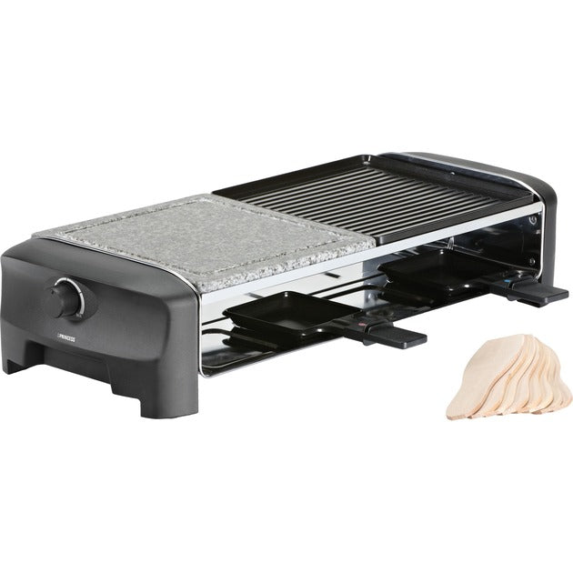 Afbeelding laden in galerijviewer, Princess raclette 8 stone grill party gourmetstel (grijs zwart)

