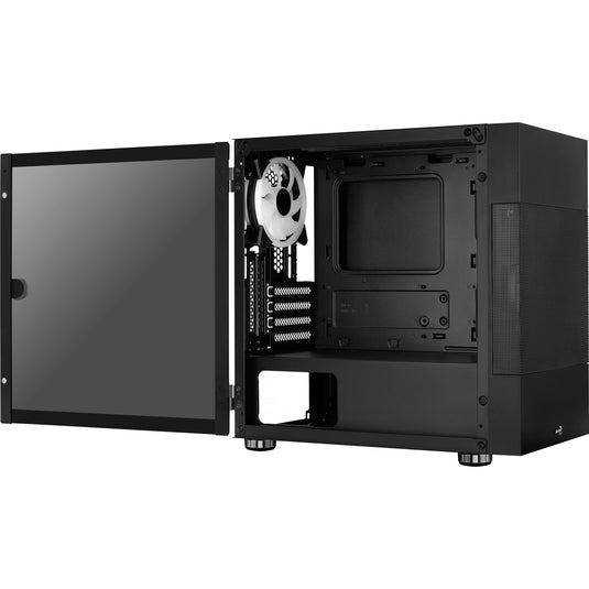 Aerocool atomic v2 mini tower behuizing (zwart | 2x usb-a | window)