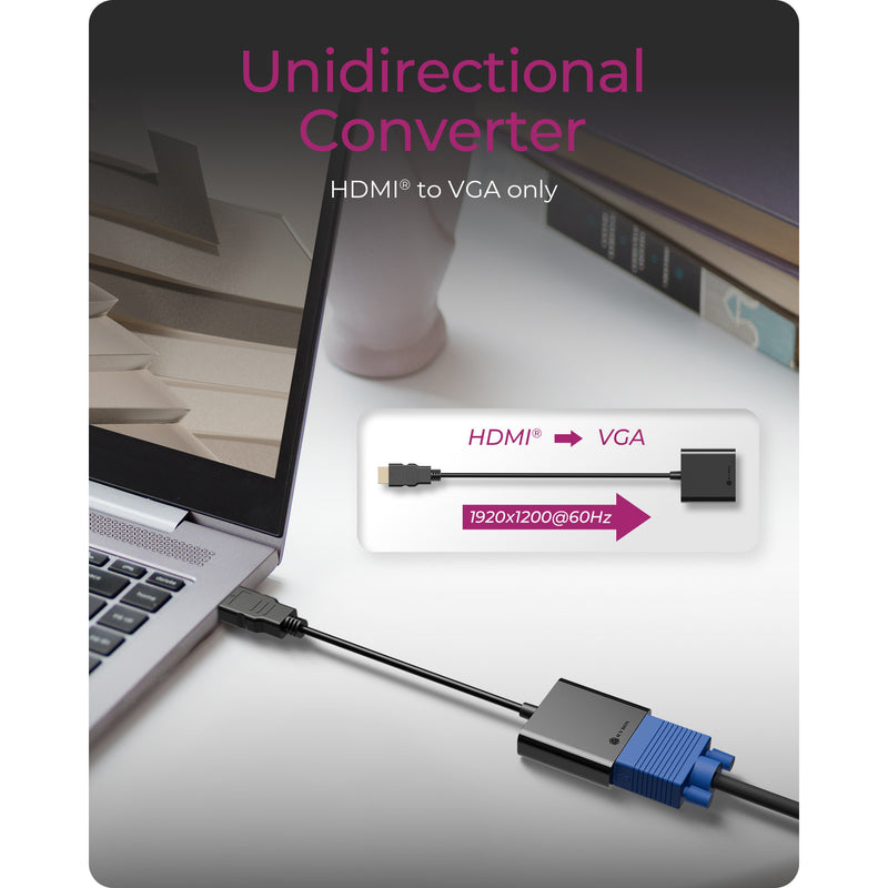 Afbeelding laden in galerijviewer, Icy box ib-ac502a hdmi naar vga adapter (zwart)
