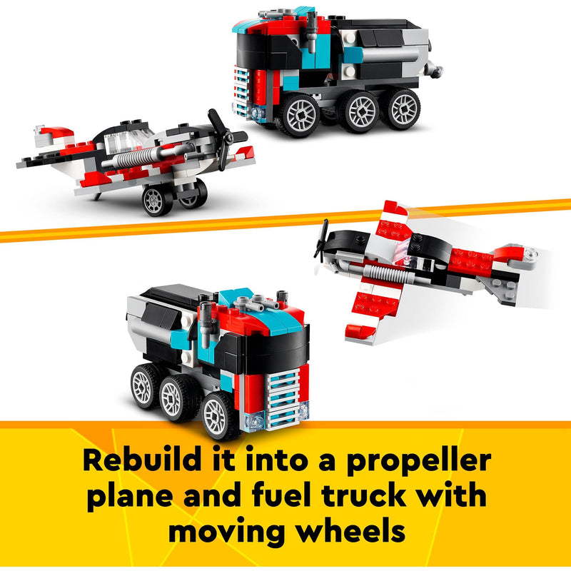 Afbeelding laden in galerijviewer, Lego creator 31146 truck met helikopter
