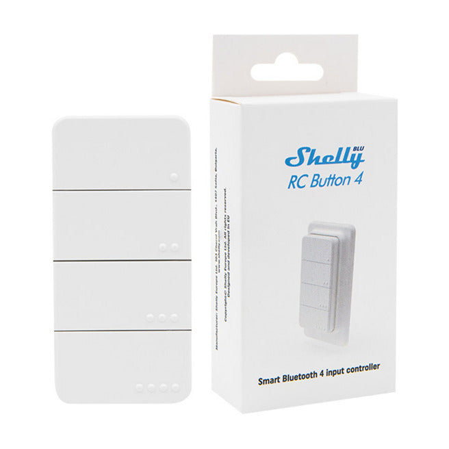 Afbeelding laden in galerijviewer, Shelly blu rc button 4 zb afstandsbediening (wit, bluetooth 5 (le), zigbee)
