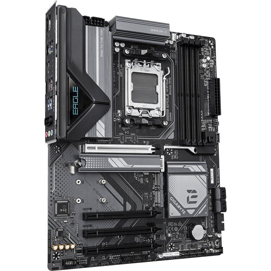 Gigabyte b850 eagle wifi6e socket am5 moederbord (zwart grijs, raid, gb-lan, wi-fi 6e, bt, sound, atx)