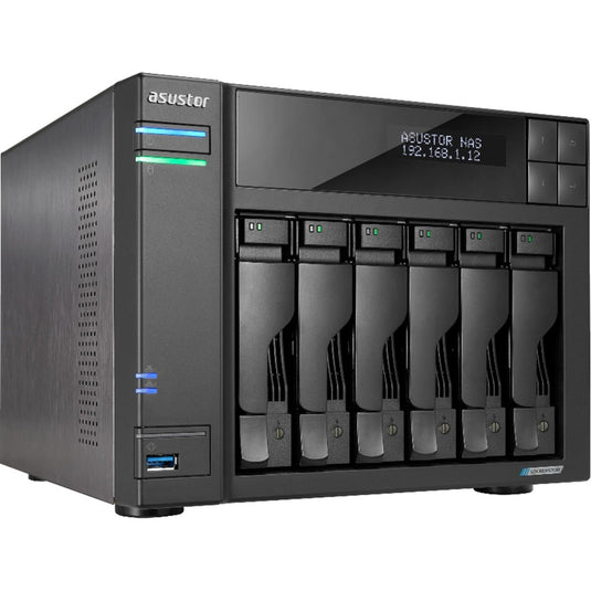 Asustor lockerstor 6 as6706t nas (zwart)