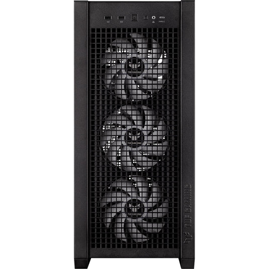 Asus tuf gaming gt302 argb midi tower behuizing (zwart | 2x usb-a | 1x usb-c | rgb | tempered glass)