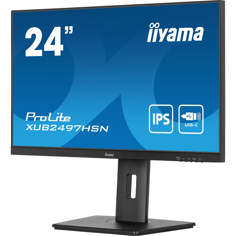 Afbeelding laden in galerijviewer, Iiyama prolite xub2497hsn-b2 23.8 monitor (zwart, hdmi, displayport, 3x usb-a, usb-c, rj-45)
