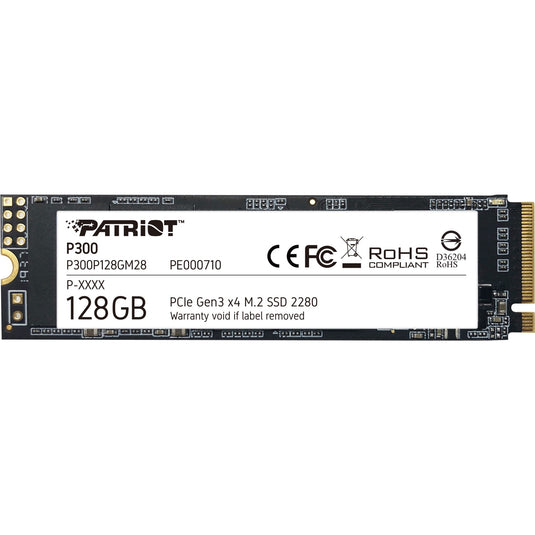 Patriot p300 128 gb ssd (p300p128gm28, pcie 3.0 x4, m.2 2280)
