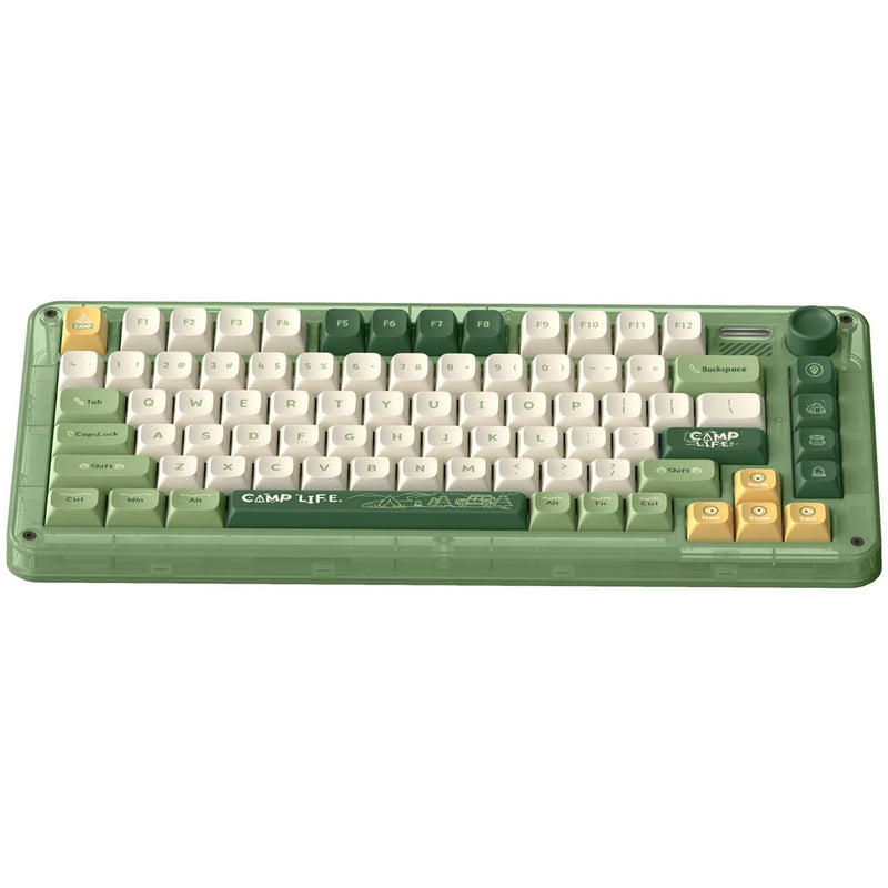 Afbeelding laden in galerijviewer, Iqunix zx75 camping wireless mechanical keyboard (groen, us lay-out (qwerty), cherry mx silent red, 75%, rgb leds, hot-swappable, double-shot pbt, 2.4ghz | bluetooth 5.1 | usb-c)
