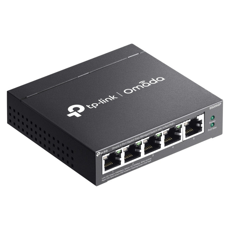 Afbeelding laden in galerijviewer, Tp-link omada es205gp switch (zwart, 4x poe+)

