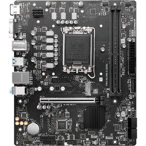 Msi pro h610m-e ddr4 socket 1700 moederbord (zwart, gb-lan, sound, µatx)