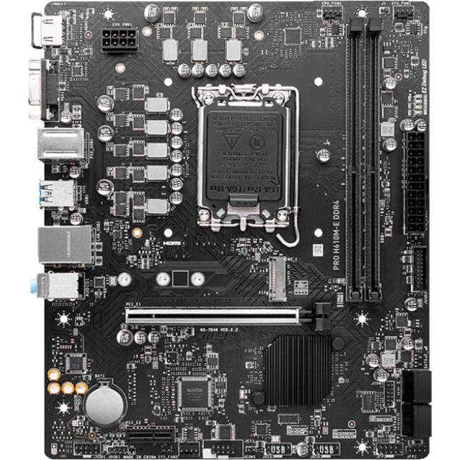 Afbeelding laden in galerijviewer, Msi pro h610m-e ddr4 socket 1700 moederbord (zwart, gb-lan, sound, µatx)
