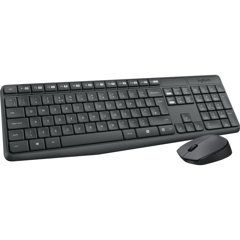 Afbeelding laden in galerijviewer, Logitech mk235 draadloze desktopset (zwart, us-international lay-out (qwerty))
