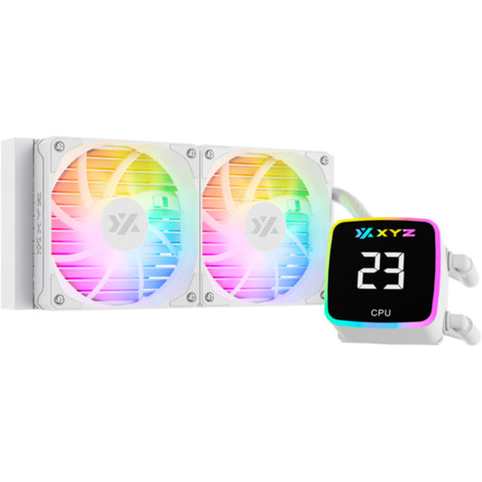 Xyz pc gear aquapulse aio 240 waterkoeling (wit, argb, pwm)