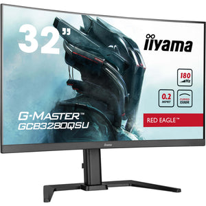 Iiyama g-master red eagle gcb3280qsu-b2 31.5 curved gaming monitor (zwart, 1x displayport, 2x hdmi, 2x usb-a, 180 hz)