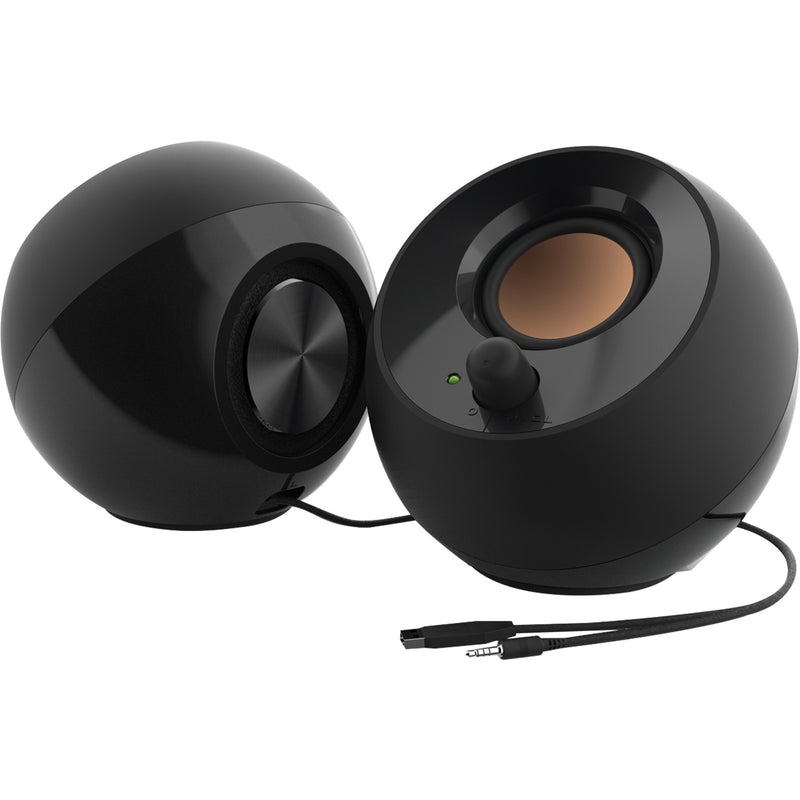 Afbeelding laden in galerijviewer, Creative pebble pc-luidspreker (zwart, usb)
