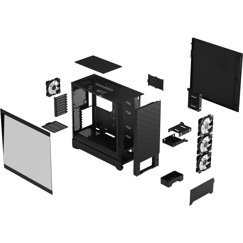Afbeelding laden in galerijviewer, Fractal design pop xl air rgb big tower behuizing (zwart | 2x usb-a | rgb | tempered glass)
