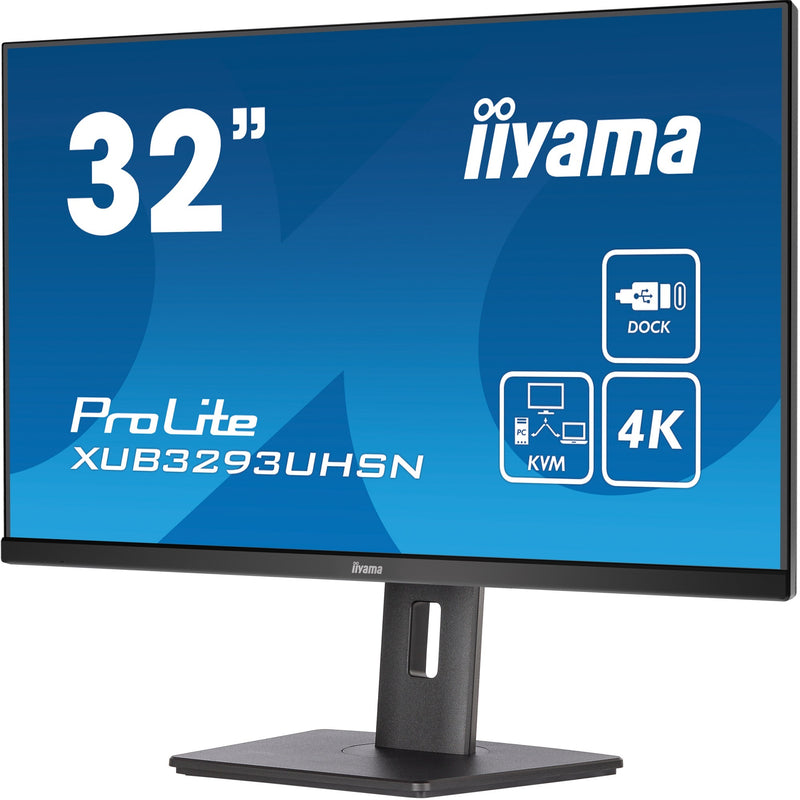 Afbeelding laden in galerijviewer, Iiyama prolite xub3293uhsn-b5 31.5 4k uhd monitor (zwart, hdmi, displayport, 2x usb-a, usb-c, rj-45)
