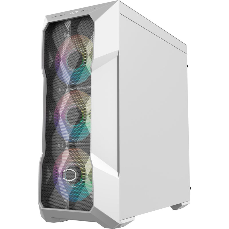 Afbeelding laden in galerijviewer, Cooler master masterbox td500 mesh v2 midi tower behuizing (wit | 2x usb-a | 1x usb-c | rgb | tempered glass)
