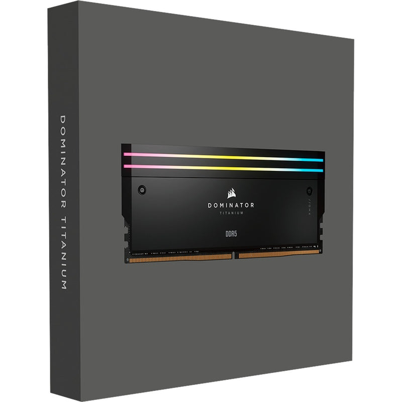 Afbeelding laden in galerijviewer, Corsair dominator titanium rgb 64 gb ddr5-6400 (2x 32 gb) werkgeheugen (zwart, cmp64gx5m2b6400c32, xmp 3.0)
