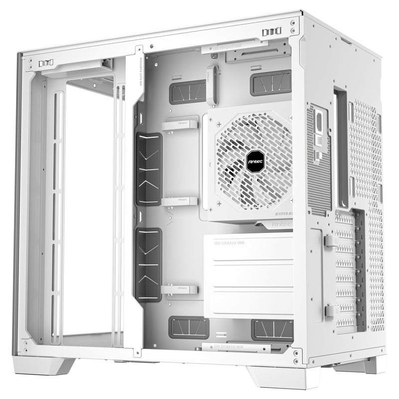 Afbeelding laden in galerijviewer, Antec c8 aluminum midi tower behuizing (wit zilver | 2x usb-a | 1x usb-c | tempered glass)
