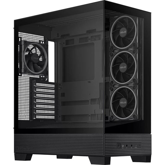Asus a31 plus midi tower behuizing (zwart | 2x usb-a | 2x usb-c | tempered glass)