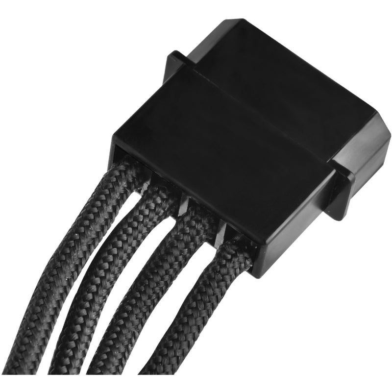 Afbeelding laden in galerijviewer, Silverstone adapter 4-pin molex > 4x 15-pin sata (zwart, pp07-btsb)
