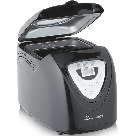 Princess 152009 broodbakmachine (zwart zilver, voor het maken van brood, cake, jam, yoghurt en rijst)