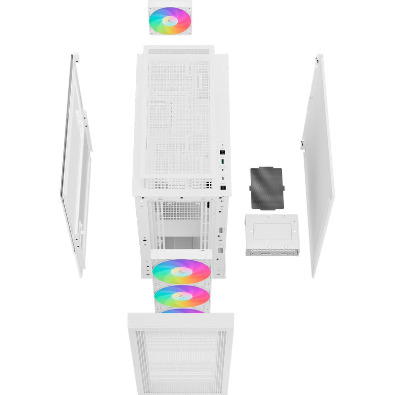 Afbeelding laden in galerijviewer, Deepcool ch560 digital midi tower behuizing (wit | 1x usb-a | 1x usb-c | rgb | tempered glass)
